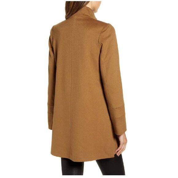 Fleurette Stand Collar Wool Car Coat - Picture 4 of 12